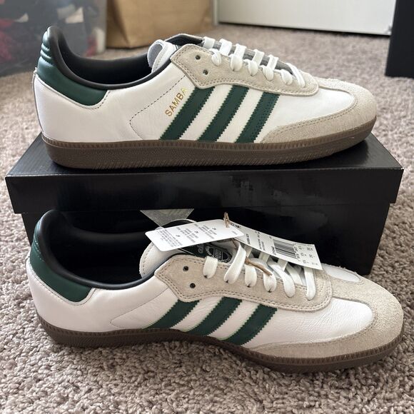 adidas Men's Samba ADV White College Green Brown Size 11 GY6940 New Sneakers - Picture 7 of 8